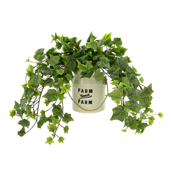 Creative Displays, Inc. 15'' Faux Ivy Plant in Ceramic Pot Wayfair